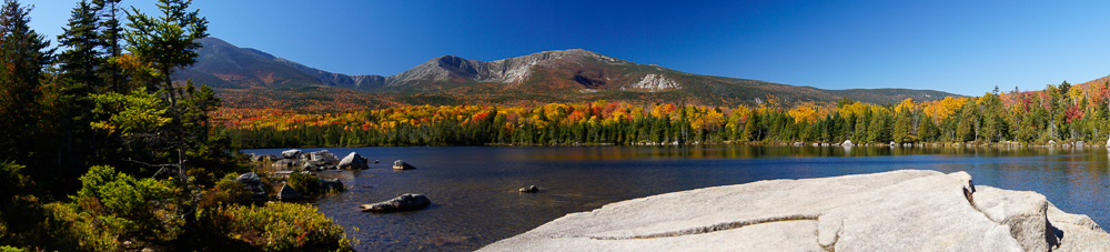 Sandy Stream Pond Toward Katahdin Panorama 2